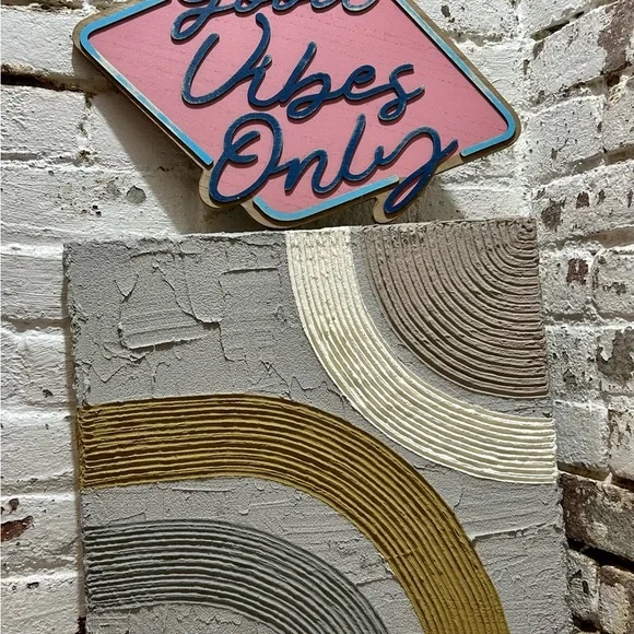 Concrete Geometric Painting on Canvas by Molly Dexter, Seneca Avenue Arts. - Picture 6 of 9